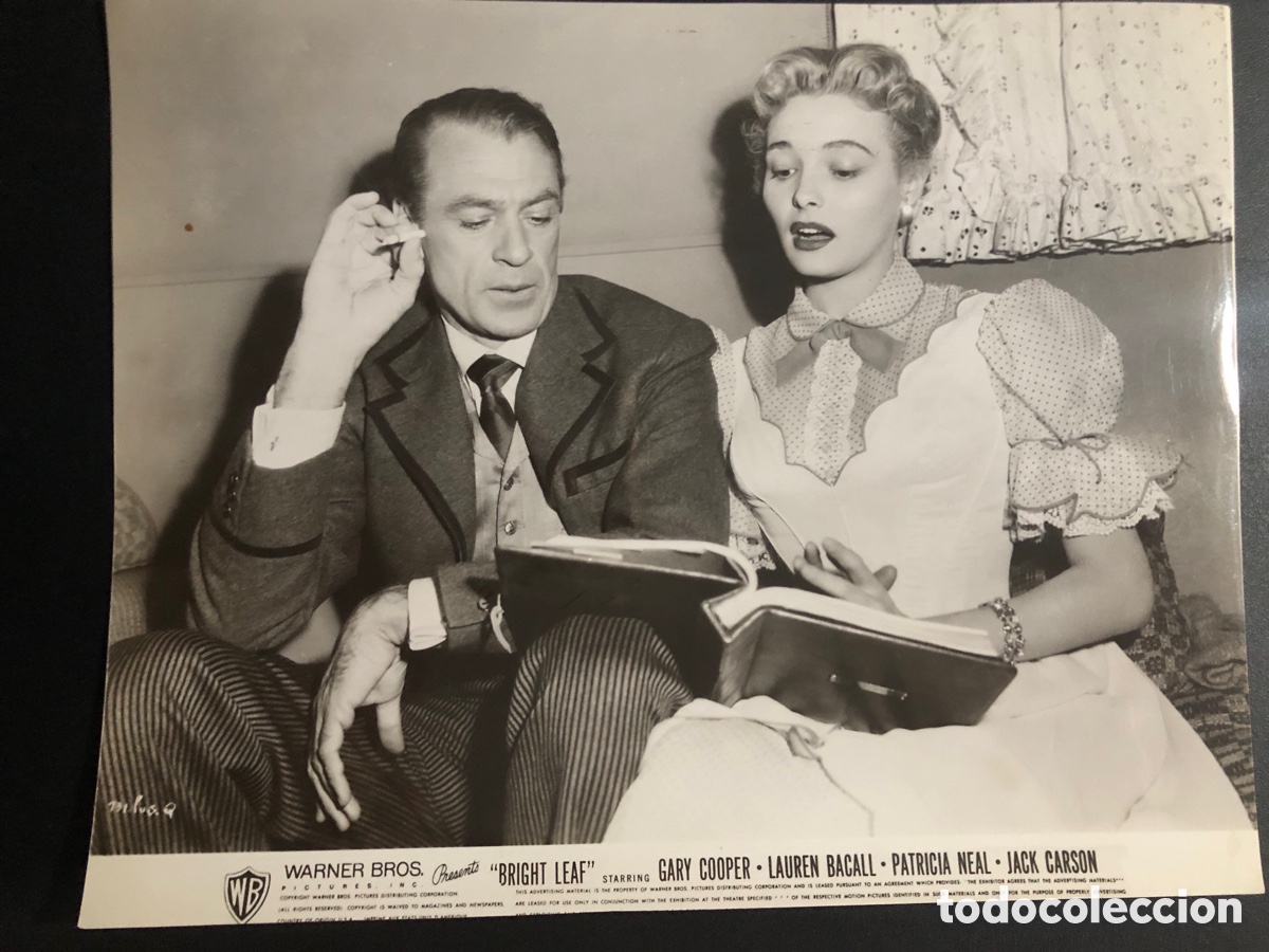 Cine: Foto original warner Bros de Patr&iacute;cia neal y Gary Cooper 19 x 24 cm
