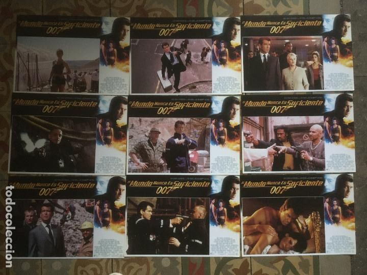 Cine: el mundo nunca es suficiente james bond 007 9 fotocromos originales estreno