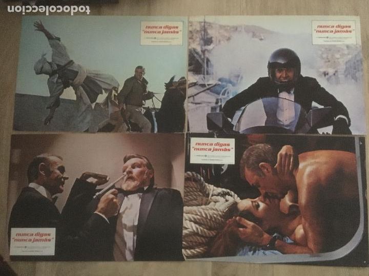 Cine: nunca digas nunca jamas sean connery james bond 007 4 fotocromos originales estreno