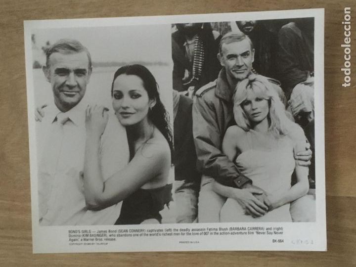 Cine: nunca digas nunca jamas sean connery kim basinger james bond 007 foto original estreno