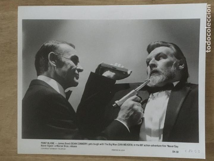 Cine: nunca digas nunca jamas sean connery kim basinger james bond 007 foto original estreno