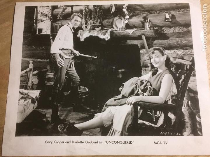 Cine: los inconquistables gary cooper paulette goddard foto americana original estreno