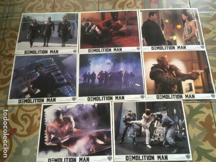 Cine: demolition man sylvester stallone wesley snipes coleccion 8 fotocromos originales estreno