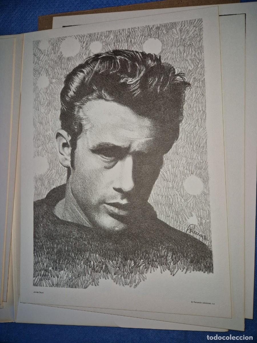 Cine: LAMINA DE ESTRELLAS DE CINE DIBUJO DE JAMES DEAN DE PARRAMON EDICIONES S.A.
