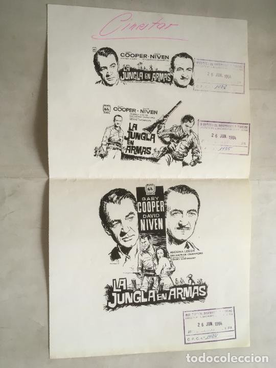 Cine: la jungla en armas gary cooper david niven cliches prensa originales reposicion a&ntilde;os 60