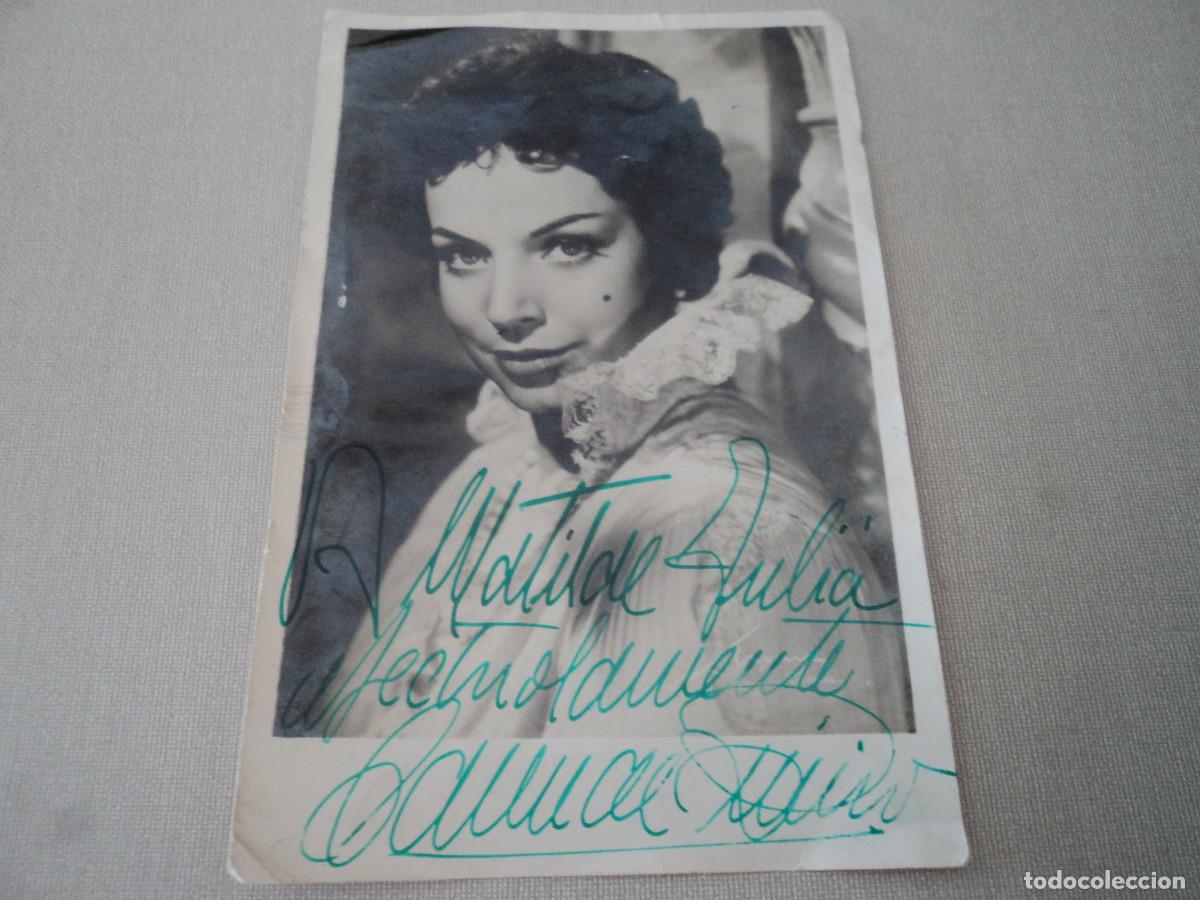 Kino: fotografia dedicada con autografo, carmen de lirio, 17,5 x 11,5 cm