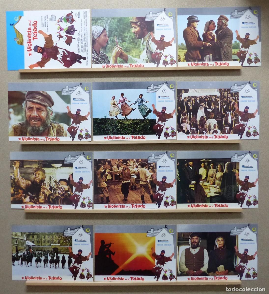 Cine: EL VIOLINISTA EN EL TEJADO, TOPOL - SET COMPLETO 12 FOTOCROMOS