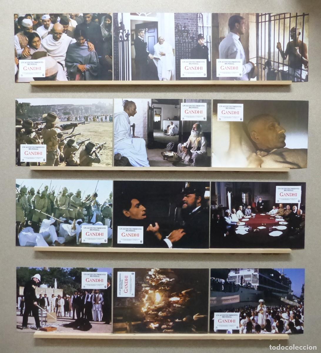 Cine: GHANDI, BEN KINGSLEY - SET COMPLETO 12 FOTOCROMOS