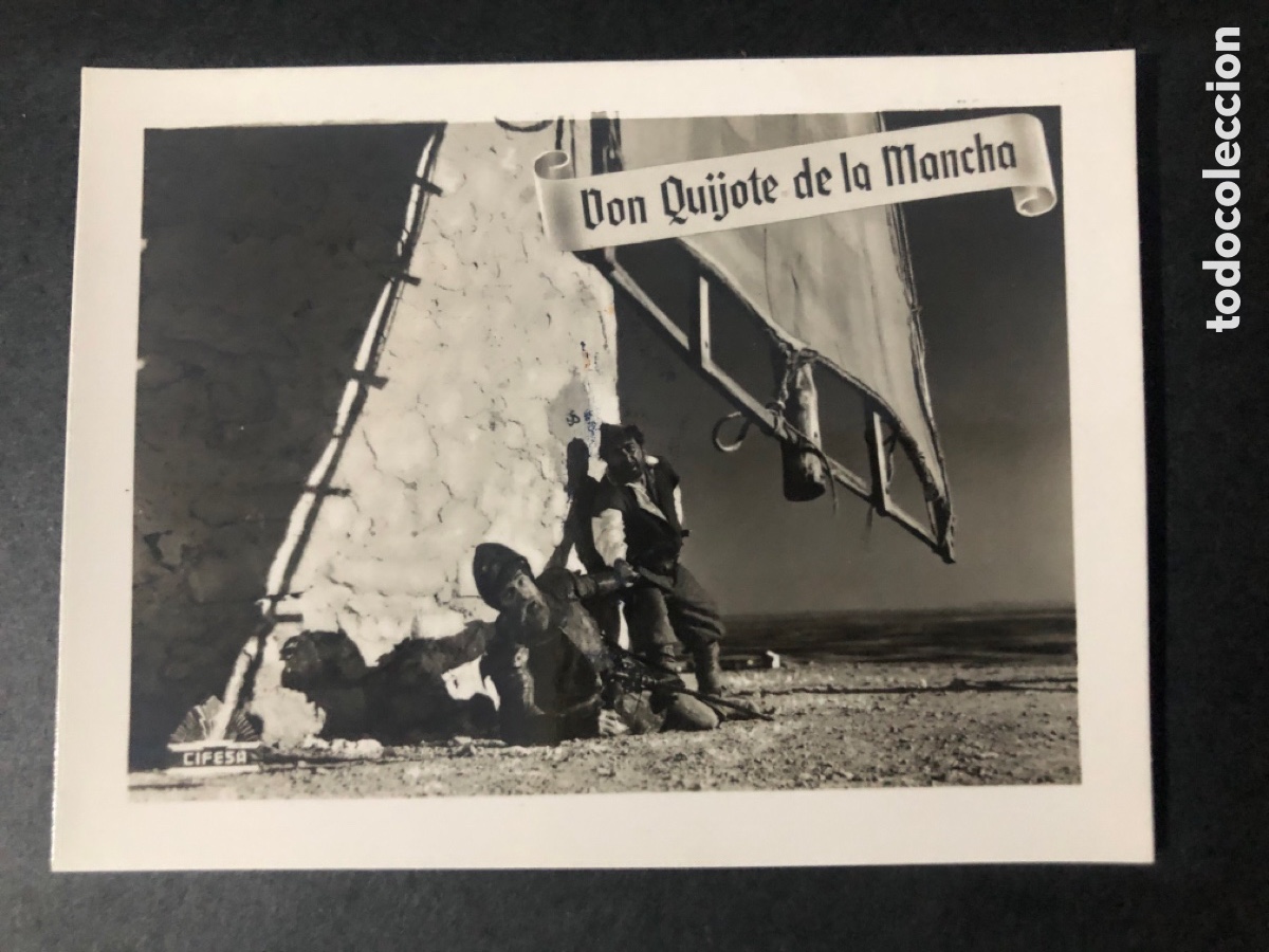 Cine: Tarjeta Rafael Rivelles don quijote de la mancha publicidad infonal 7 x 9 cm