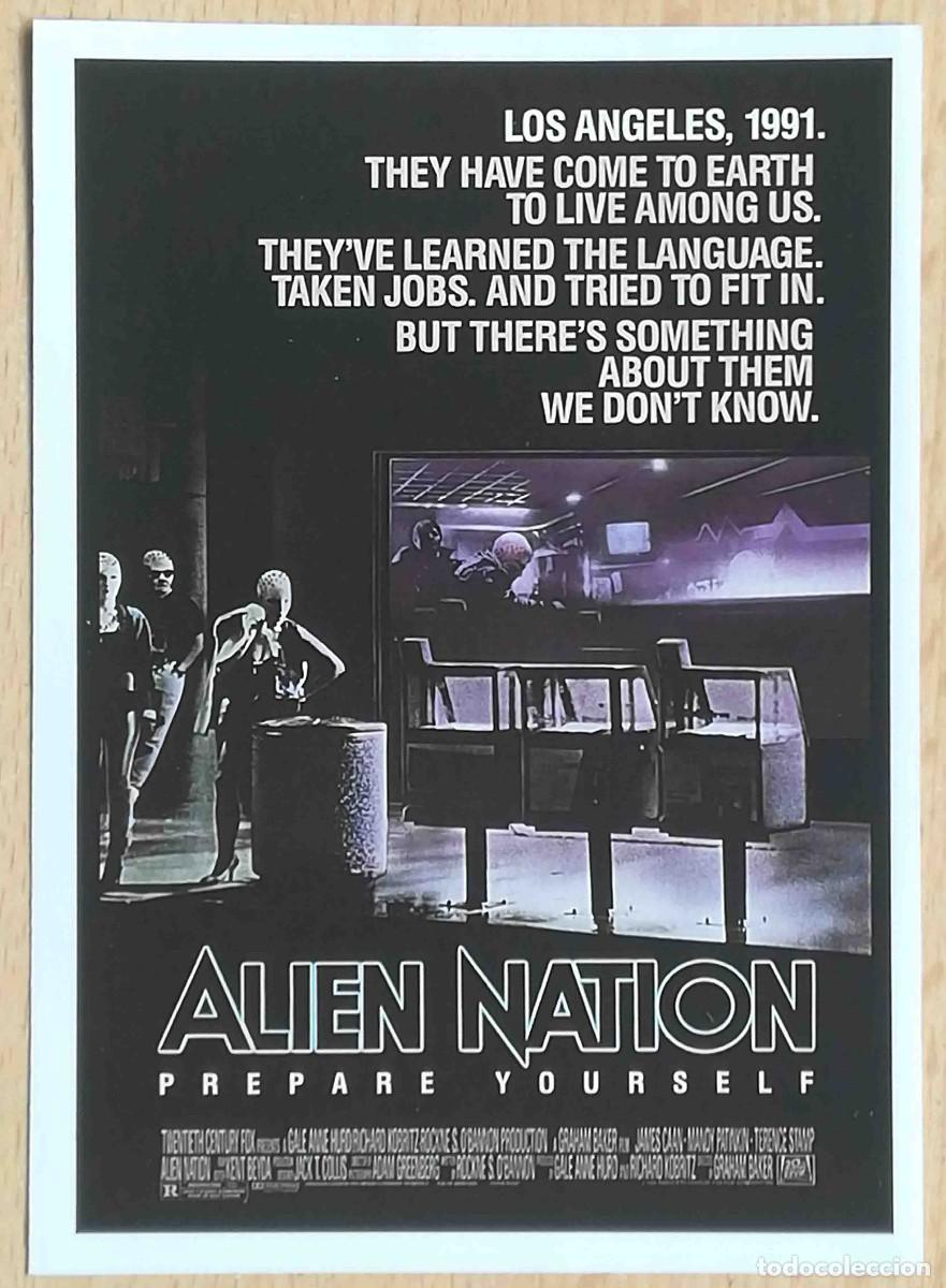 Cine: Alien naci&oacute;n, 1988 (James Caan, Mandy Patinkin, Terence Stamp) Programa de mano revista acci&oacute;n