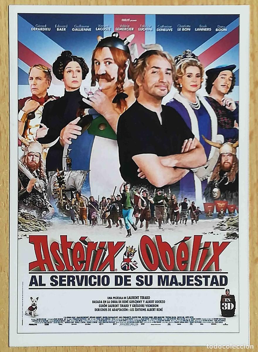 Cine: Ast&eacute;rix y Ob&eacute;lix: Al servicio de Su Majestad (G&eacute;rard Depardieu) Programa de mano revista acci&oacute;n