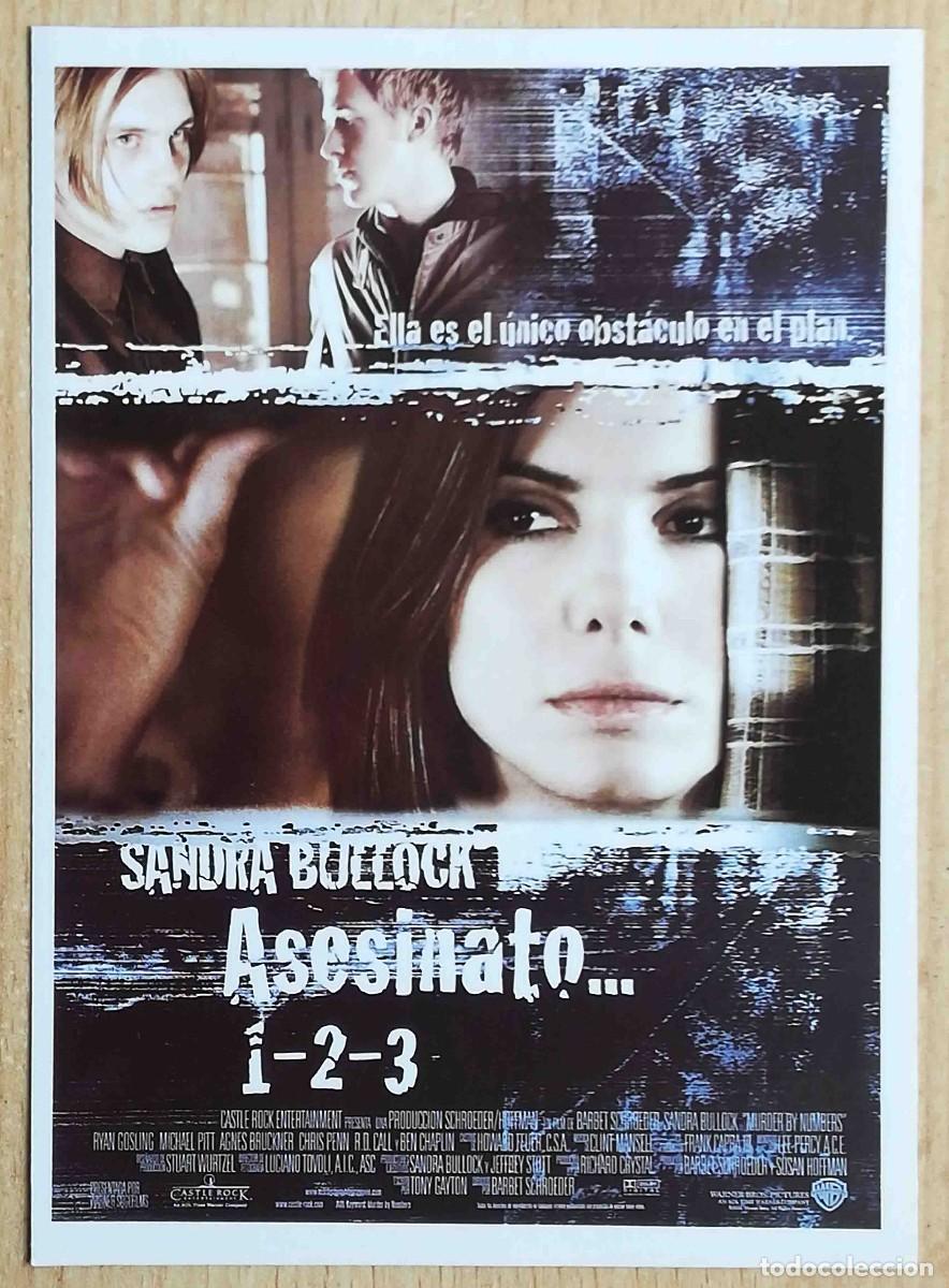 Cine: Asesinato... 1-2-3 (Sandra Bullock, Ben Chaplin, Ryan Gosling) Programa de mano revista acci&oacute;n