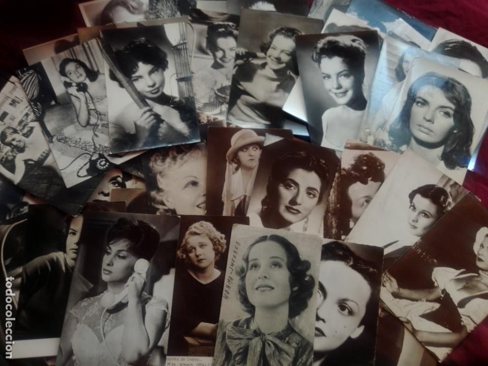Cin&eacute;ma: Lote de 67 postales antiguas de actrices de cine