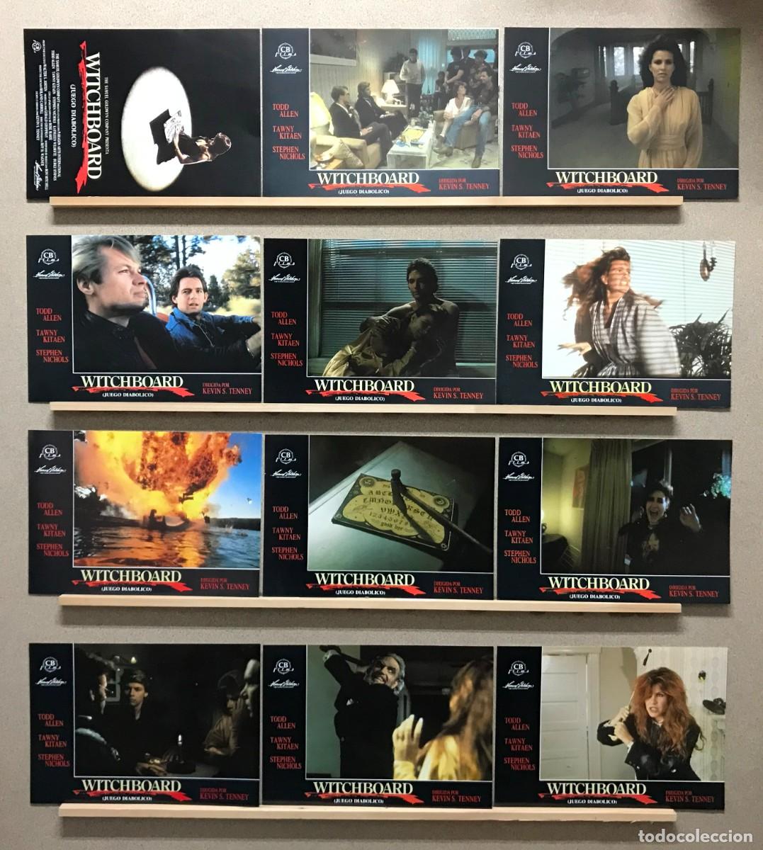 Cinema: WITCHBOARD, JUEGO DIABOLICO, TODD ALLEN, TAWNY KITAEN - SET COMPLETO 12 FOTOCROMOS