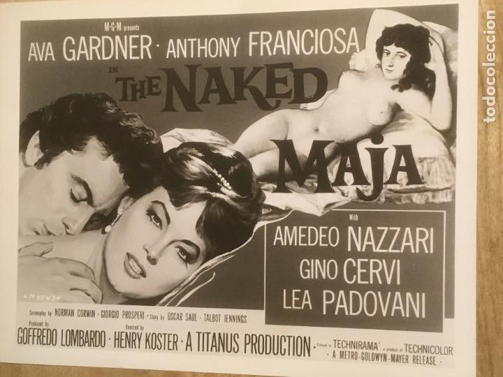 Cine: the naked maja ava gardner anthony franciosa foto original estreno