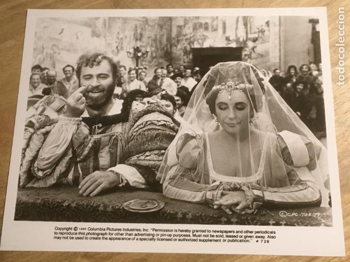 Cine: la mujer indomable taming of schrew elizabeth taylor richard burton foto original reposicion 1985