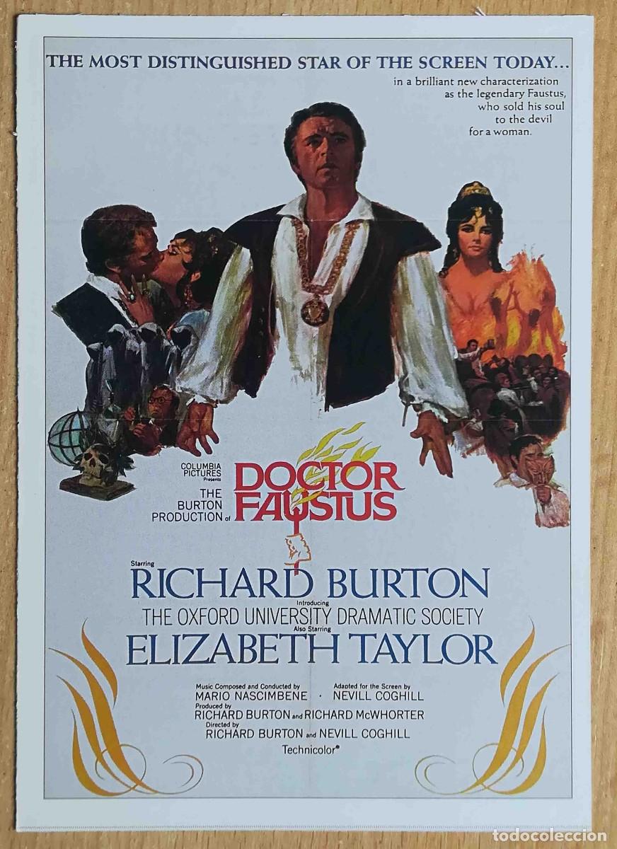 Cine: Doctor Fausto 1967 (Richard Burton, Elizabeth Taylor Andreas Teuber) Programa de mano revista acci&oacute;n