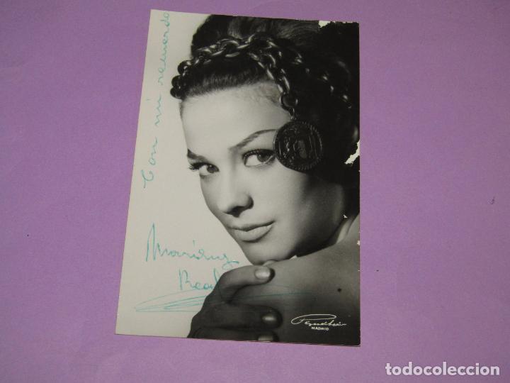 Kino: Antigua Foto Vedette Actriz MARILUZ REAL Obsequio de Actuaci&oacute;n del Teatro FERRE de IBI - A&ntilde;o 1960s.
