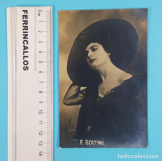 Cin&eacute;ma: POSTAL ACTRIZ ITALIANA FRANCESCA BERTINI, PINTO ROMA, ESCRITA AL DORSO, SIN CIRCULAR