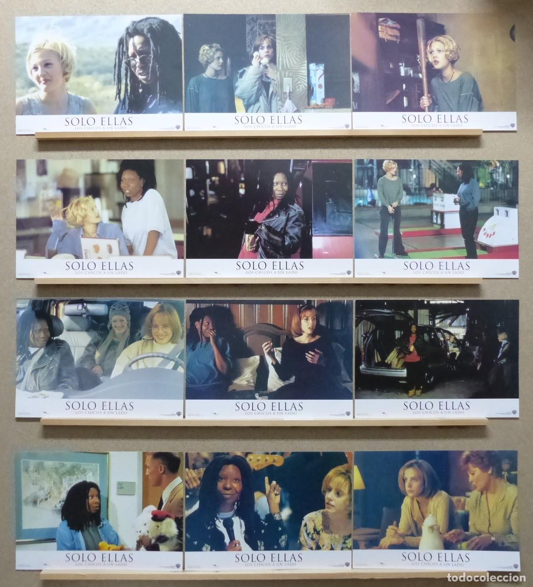 Cin&eacute;ma: SOLO ELLAS... LOS CHICOS A UN LADO, DREW BARRYMORE, WHOOPI GOLDBERG - SET COMPLETO 12 FOTOCROMOS