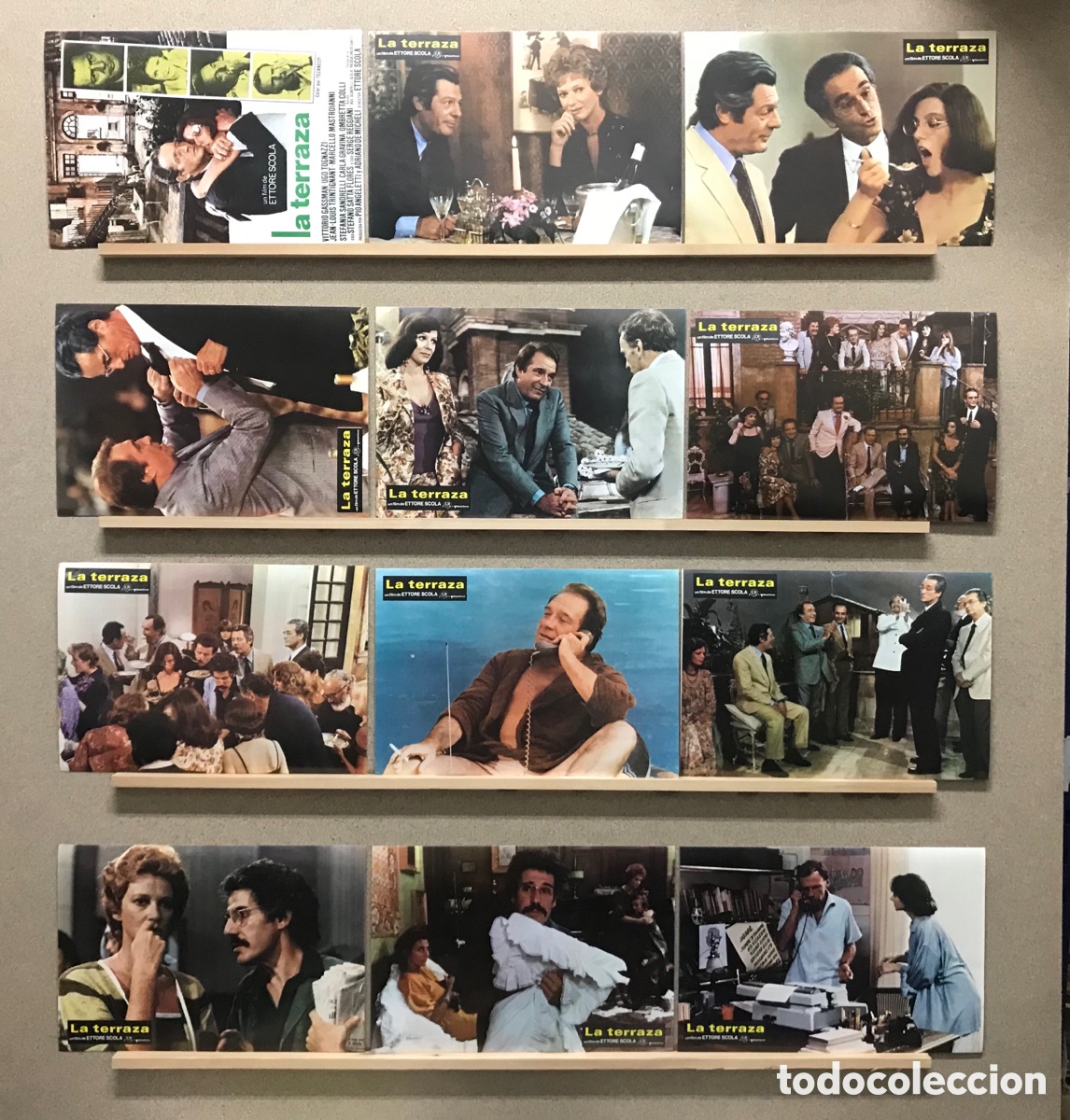 Cinema: LA TERRAZA - UGO TOGNAZZI, VITTORIO GASSMAN, MARCELLO MASTROIANNI - SET COMPLETO 12 FOTOCROMOS