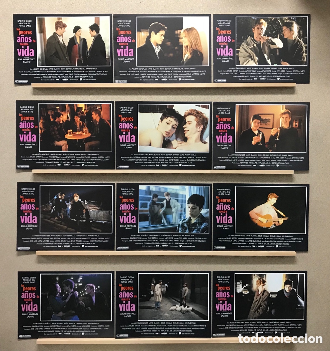 Cinema: LOS PEORES A&Ntilde;OS DE NUESTRA VIDA, GABINO DIEGO, ARIADNA GIL, JORGE SANZ - SET COMPLETO 12 FOTOCROMOS