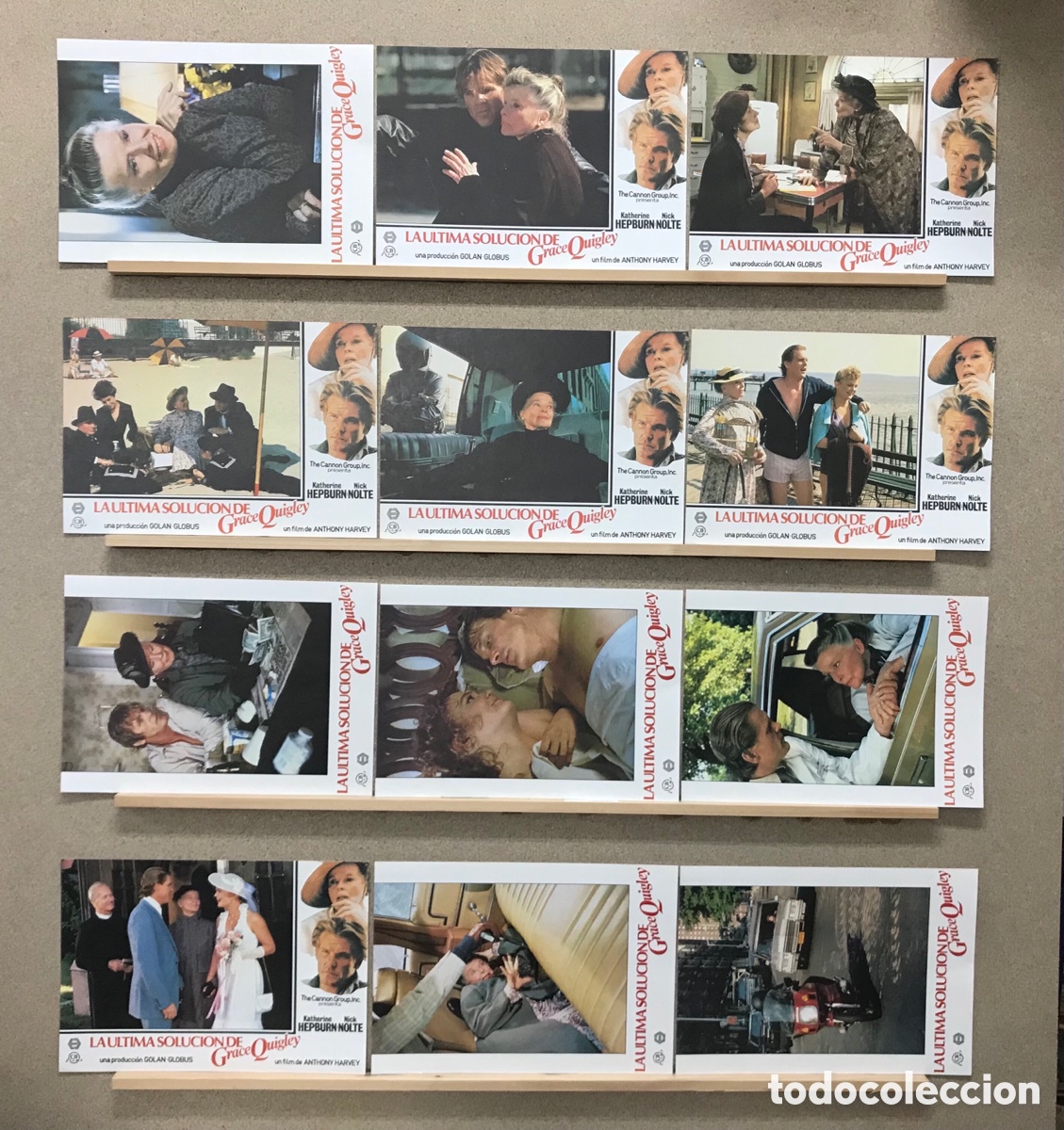 Cinema: LA ULTIMA SOLUCION DE GRACE QUIGLEY - KATHERINE HEPBURN, NICK NOLTE - SET COMPLETO 12 FOTOCROMOS