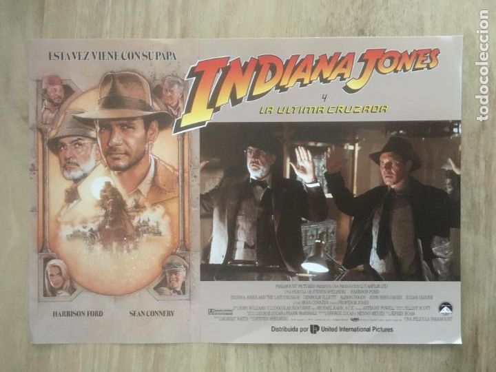 Cine: indiana jones y la ultima cruzada spielberg harrison ford fotocromo original estreno