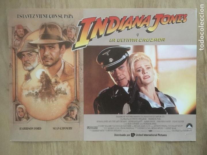 Cine: indiana jones y la ultima cruzada spielberg harrison ford fotocromo original estreno