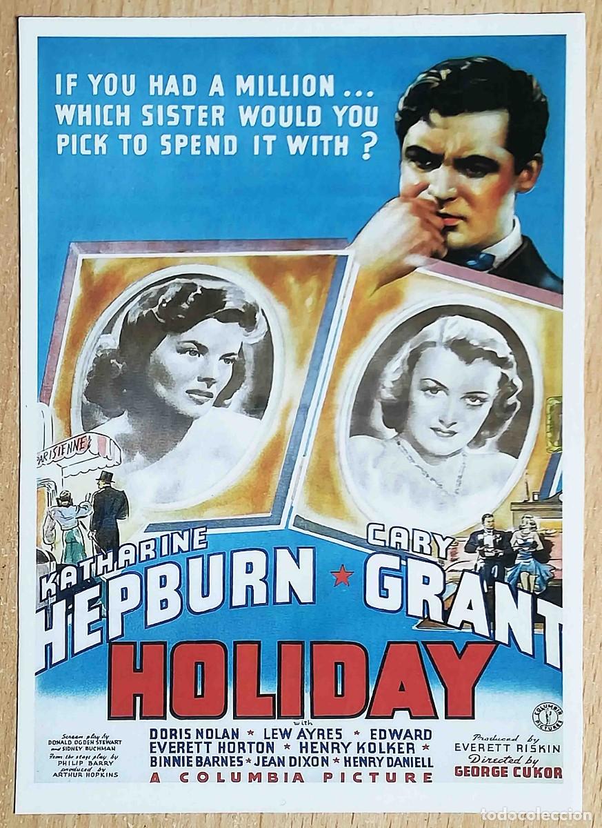 Cine: Vivir para gozar. George Cukor, 1938 (Cary Grant, Katharine Hepburn) Programa de mano revista acci&oacute;n