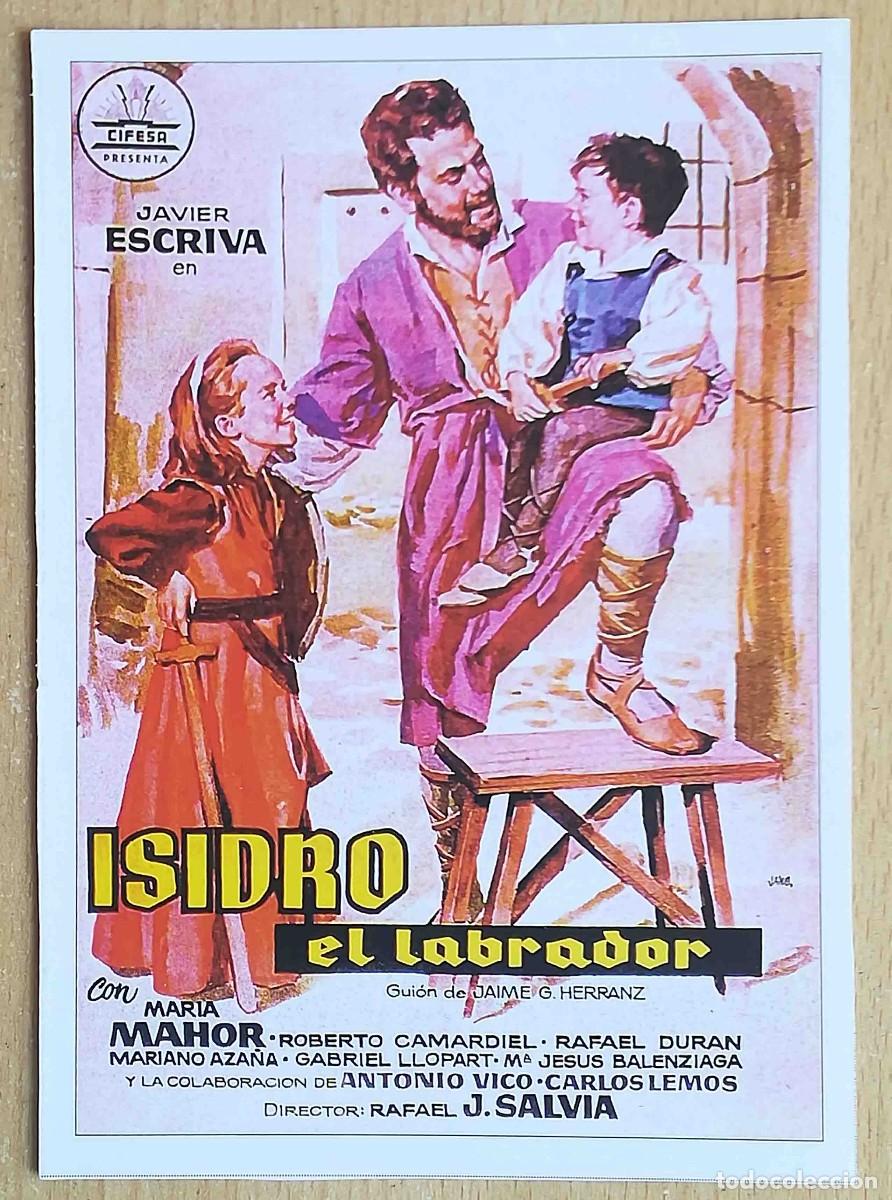 Cine: Isidro, el labrador. R.J. Salvia, 1964 (Javier Escriv&aacute;, Mar&iacute;a Mahor) Programa de mano revista acci&oacute;n