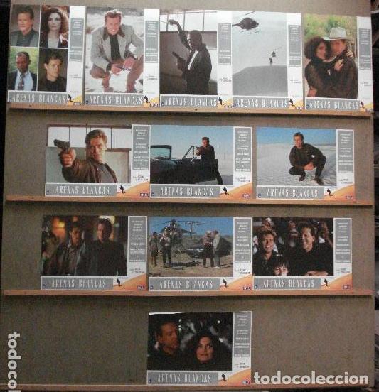 Cinema: SCDO 808 ARENAS BLANCAS WILLEM DAFOE MICKEY ROURKE SET COMPLETO 12 FOTOCROMOS ORIGINAL ESTRENO