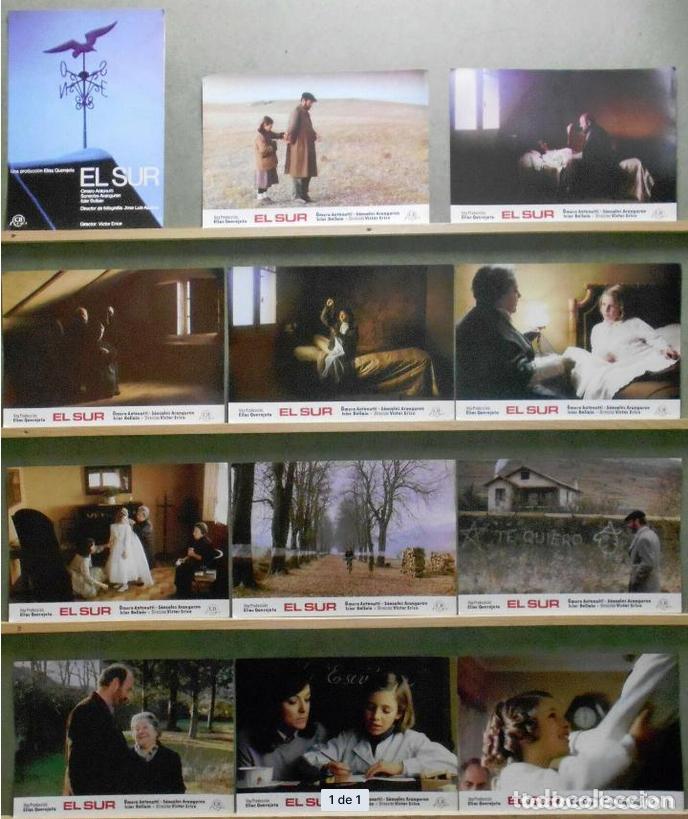 Kino: 5SCDO 879 EL SUR VICTOR ERICE SET COMPLETO 12 FOTOCROMOS ORIGINAL ESTRENO