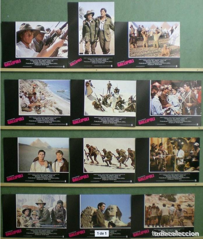 Cine: SCDO 887 GALLIPOLI MEL GIBSON SET COMPLETO 12 FOTOCROMOS ORIGINAL ESTRENO