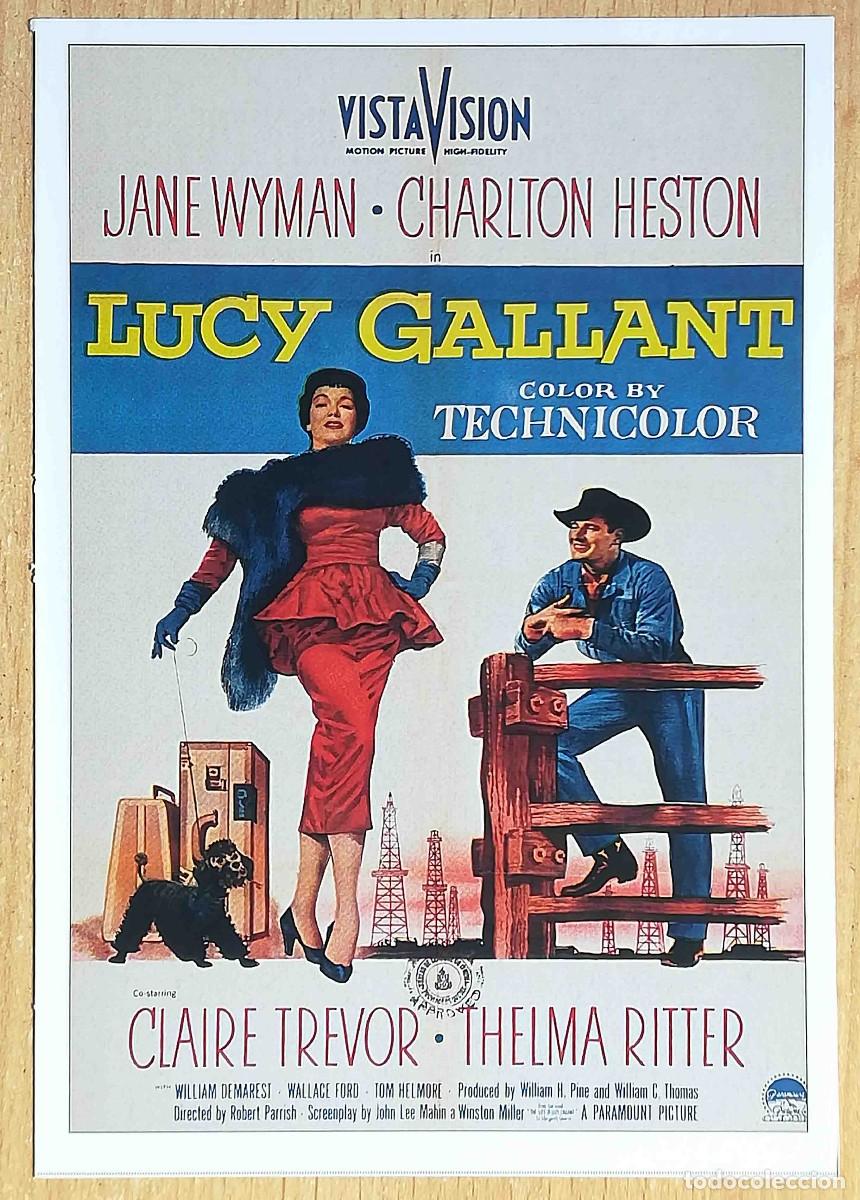 Cine: Orgullo contra orgullo, 1955 (Jane Wyman, Charlton Heston) Programa de mano revista acci&oacute;n