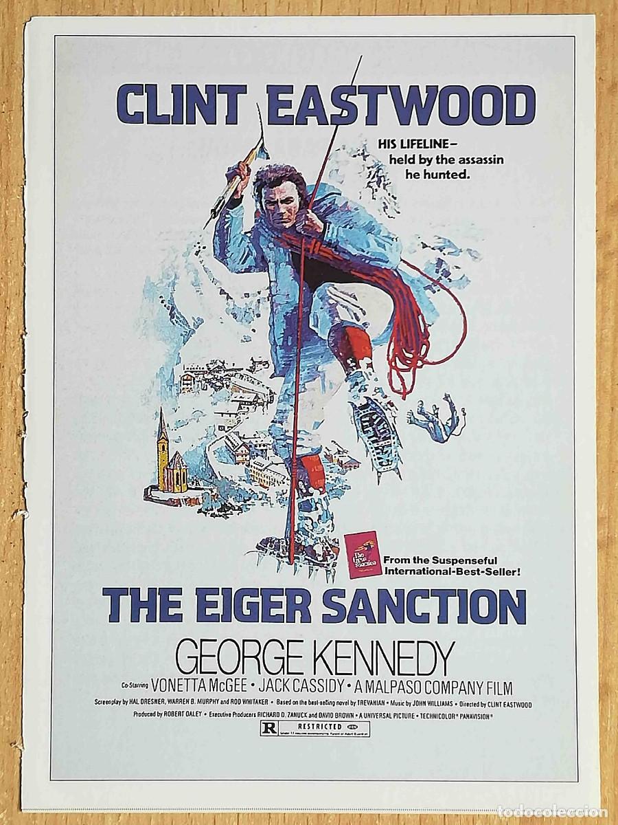 Cine: Licencia para matar, 1975 (Clint Eastwood, George Kennedy, V. McGee) Programa de mano revista acci&oacute;n