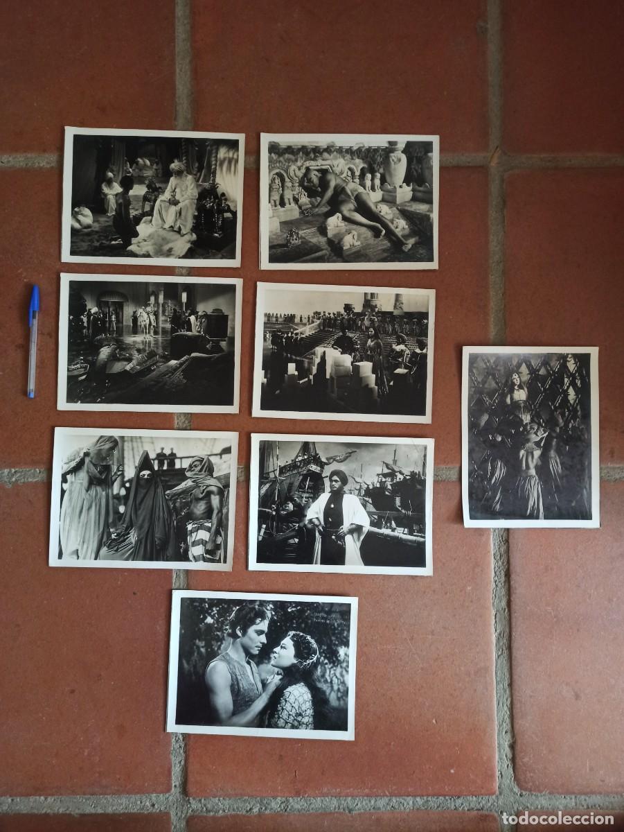 Kino: Lote de 8 Fotografias antiguas de cine de la pelicula El ladr&oacute;n de Bagdad. Originales.