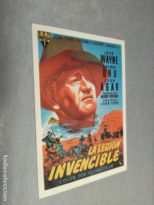 Cine: LA LEGI&Oacute;N INVENCIBLE / JOHN WAYNE / TARJETA POSTAL - SPANISH POSTERS 41