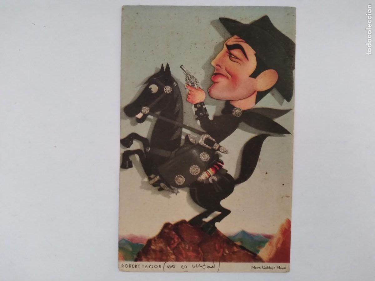 Cine: ANTIGUA POSTAL ILUSTRADA CINE ROBERT TAYLOR METRO GOLDWYN MAYER RV 1225