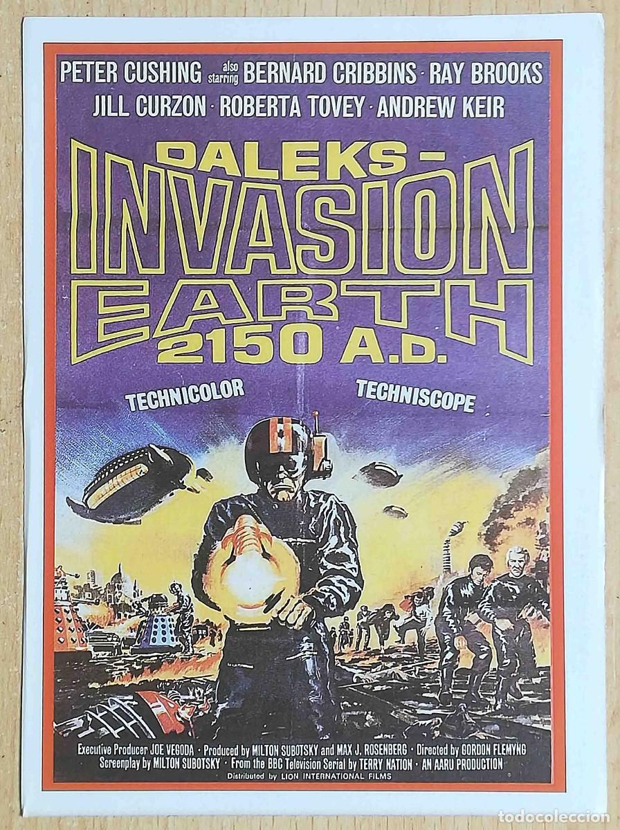 Cine: Los marcianos invaden la Tierra. 1966 (Peter Cushing, Ray Brooks) Programa de mano revista acci&oacute;n