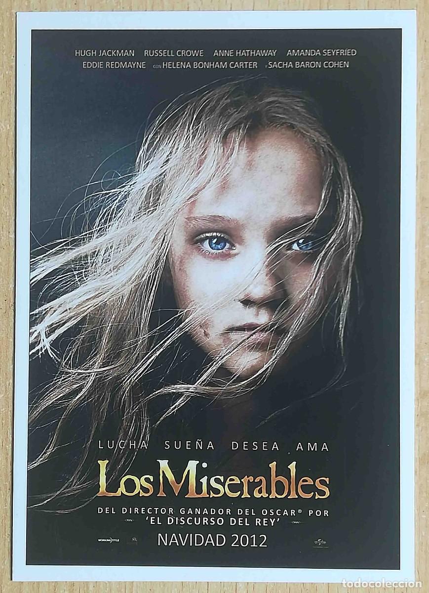 Cine: Los miserables. Tom Hooper, 2012 (Hugh Jackman, Russell Crowe) Programa de mano revista acci&oacute;n