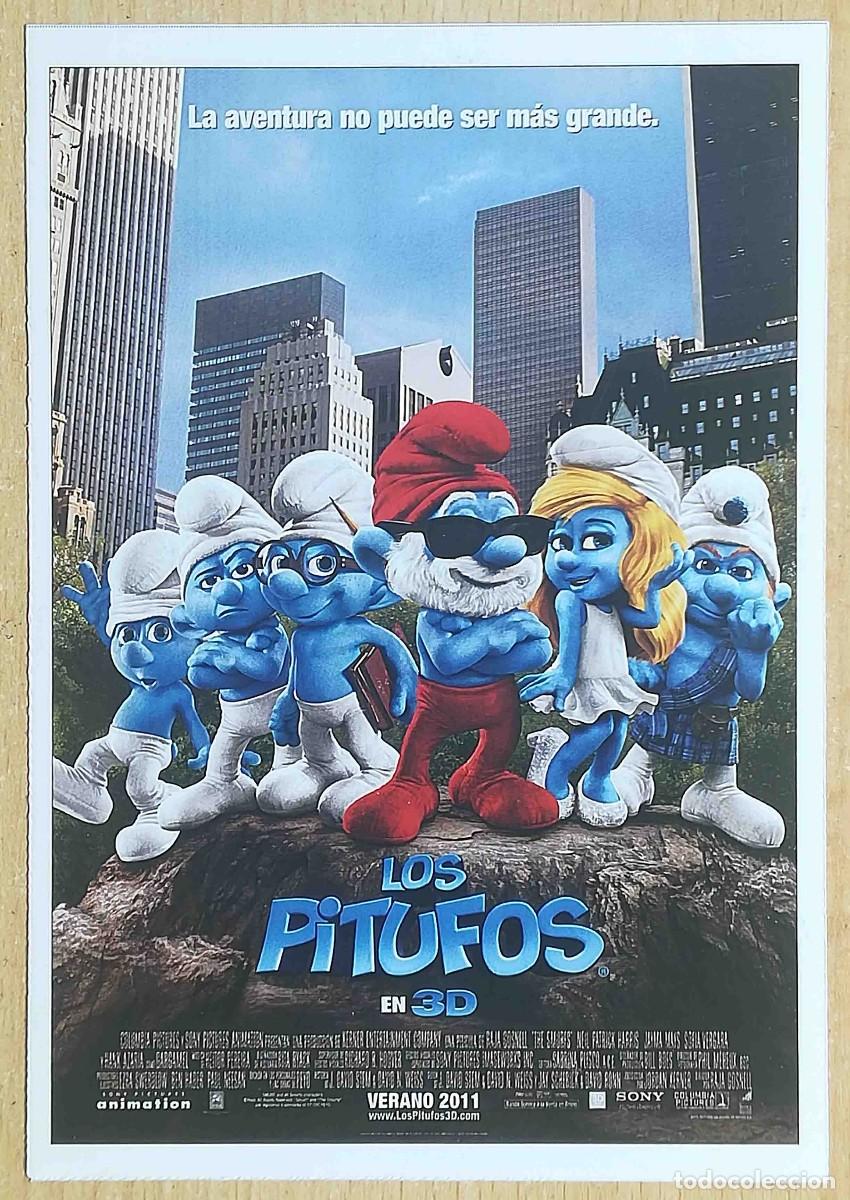 Cine: Los pitufos. Animaci&oacute;n (Peyo, Creador y Raja Gosnell, 2011) Programa de mano revista acci&oacute;n