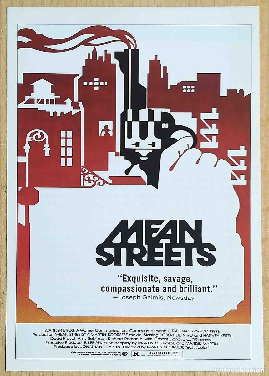 Cine: Malas calles. Martin Scorsese, 1973 (Robert De Niro, Harvey Keitel) Programa de mano revista acci&oacute;n