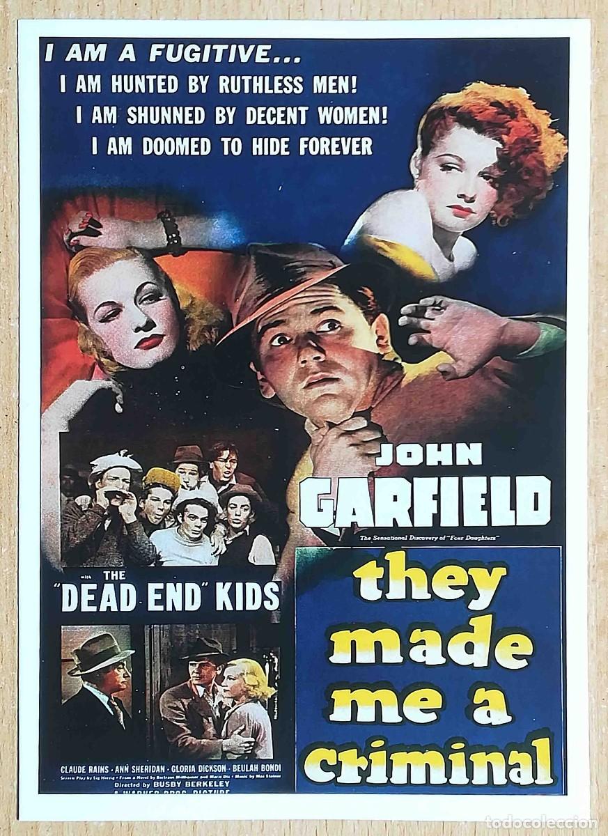 Cine: Me convirtieron en un criminal. 1939 (John Garfield, Claude Rains) Programa de mano revista acci&oacute;n