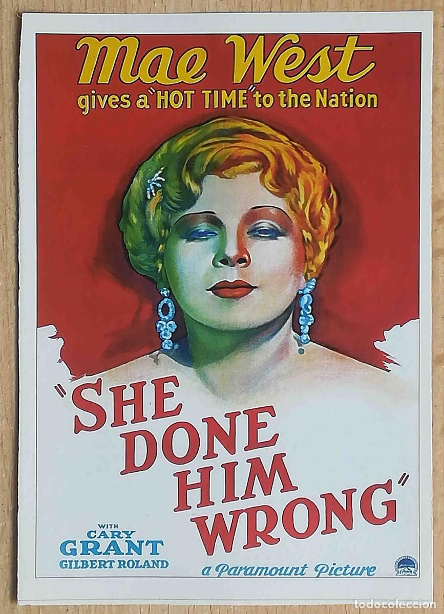Cine: Nacida para pecar. Lowell Sherman, 1933 (Mae West, Cary Grant) Programa de mano revista acci&oacute;n