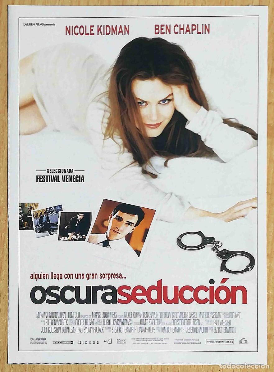 Cine: Oscura seducci&oacute;n. Jez Butterworth, 2001 (Nicole Kidman, Ben Chaplin) Programa de mano revista acci&oacute;n