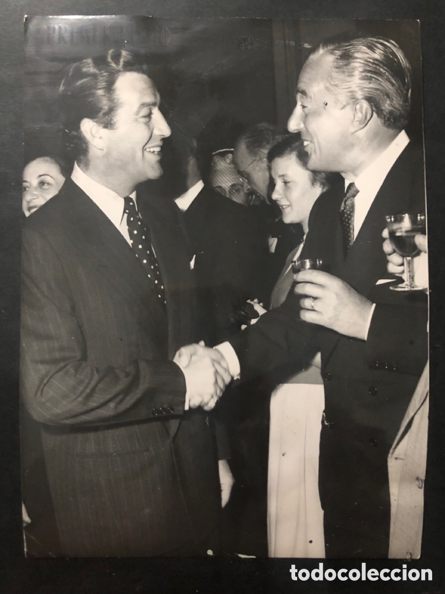 Cine: Foto original de prensa de Robert taylor y vittorio de sica en Roma