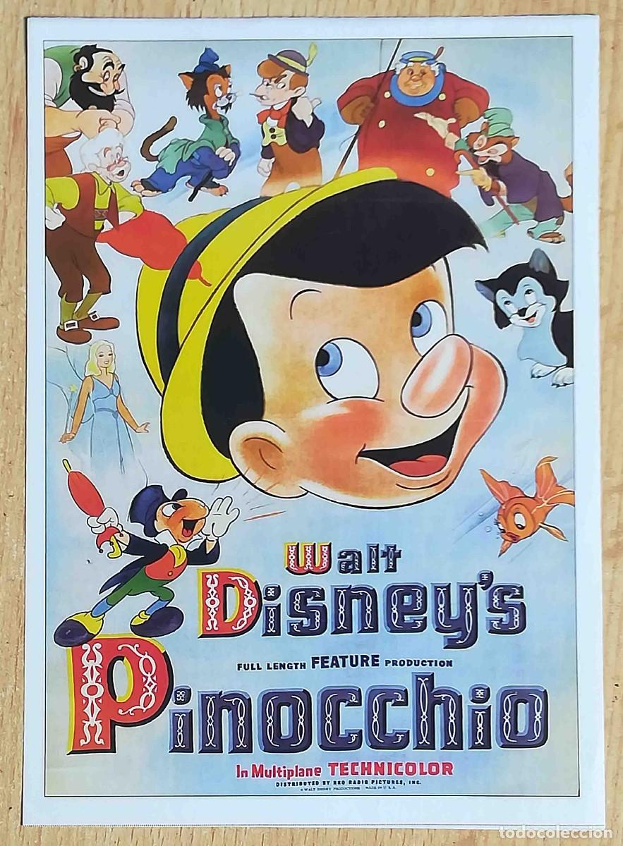 Cine: Pinocho. Walt Disney Prod. (Ben Sharpsteen, Hamilton Luske. 1940) Programa de mano revista acci&oacute;n