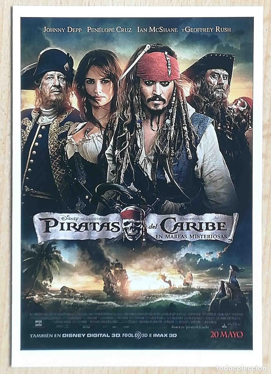 Cine: Piratas del Caribe: En mareas misteriosas. 2011 (Johnny Depp) Programa de mano revista acci&oacute;n