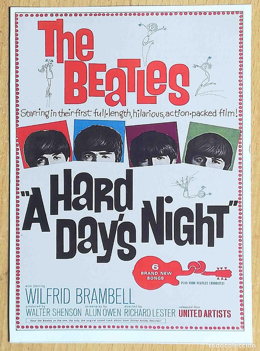 Cine: &iexcl;Qu&eacute; noche la de aquel d&iacute;a! - The Beatles - (Richard Lester, 1964) Programa de mano revista acci&oacute;n